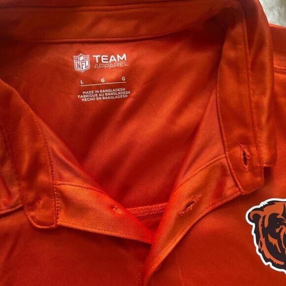 Chicago Bears NFL Team Polo Shirt - Orange - Size L - Picture 2 of 4